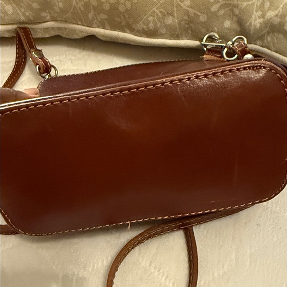Vera Pelle Giorgio Costa Brown Leather Crossbody Bag - Picture 4 of 14